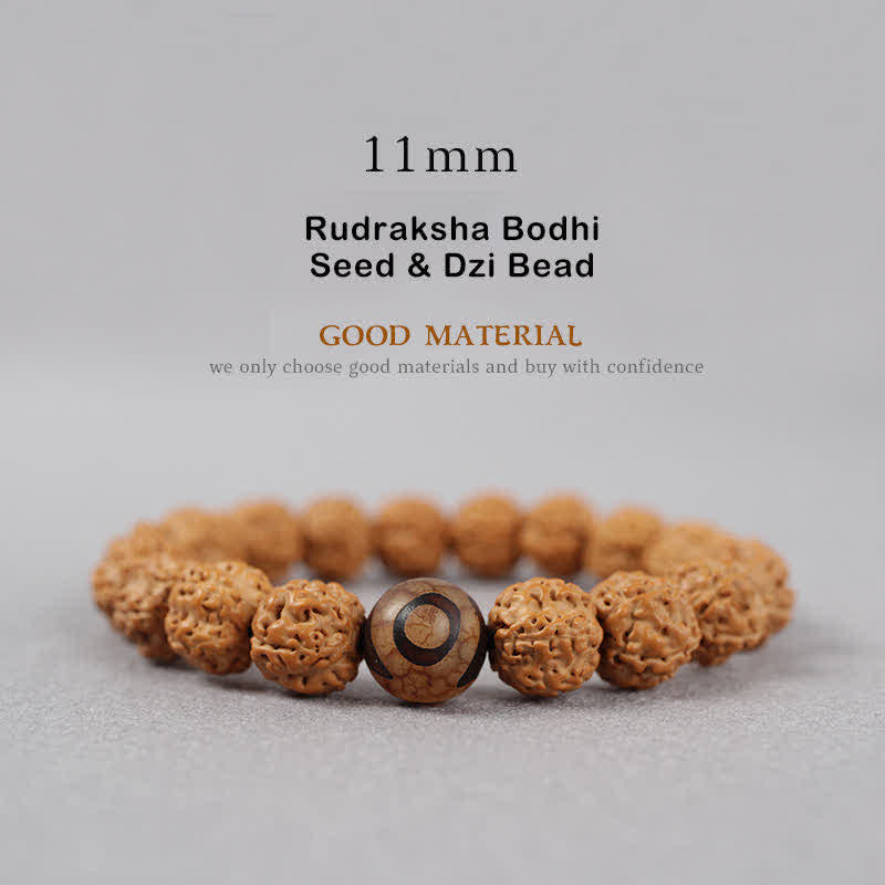 Carmiora Tibet Rudraksha Bodhi Seed Dzi Bead Bernstein Türkis Reichtum Armband