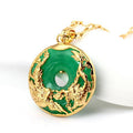 Carmiora Halskette mit natürlichem Jade-Wohlstand