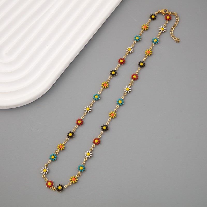 Kleine Gänseblümchen-Halskette