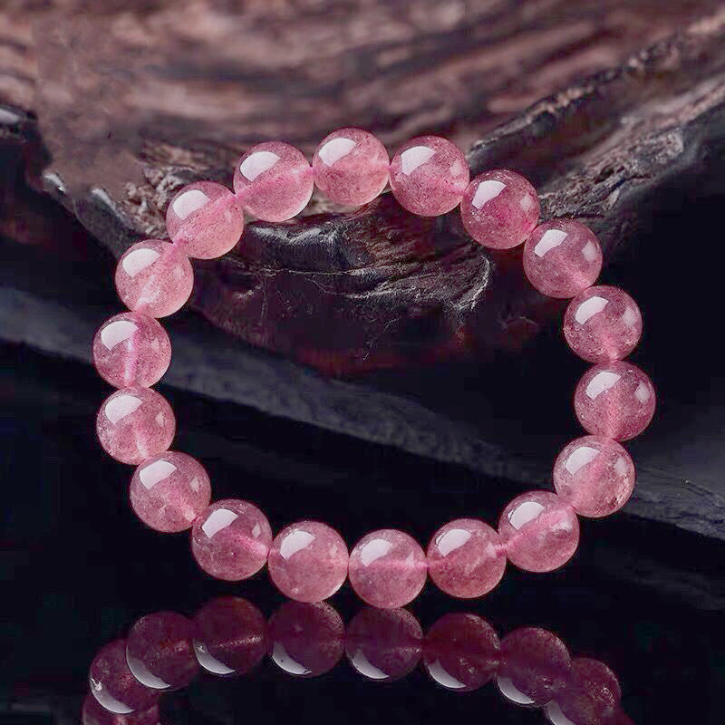 Carmiora natürliches Rosenquarz-Love-Caring-Armband