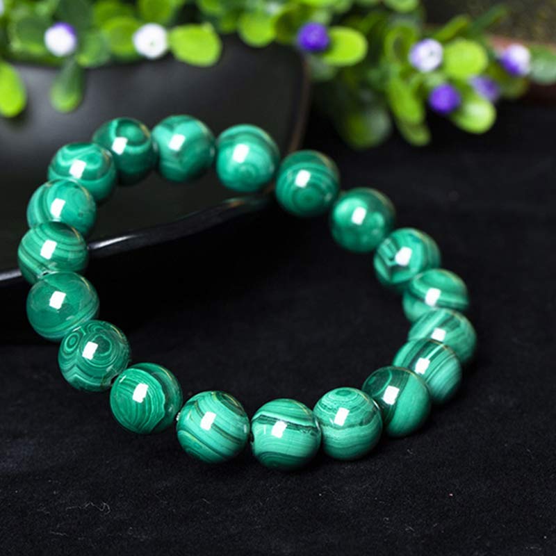 Carmiora natürliches Malachit-Schutz-Ruhe-Armband