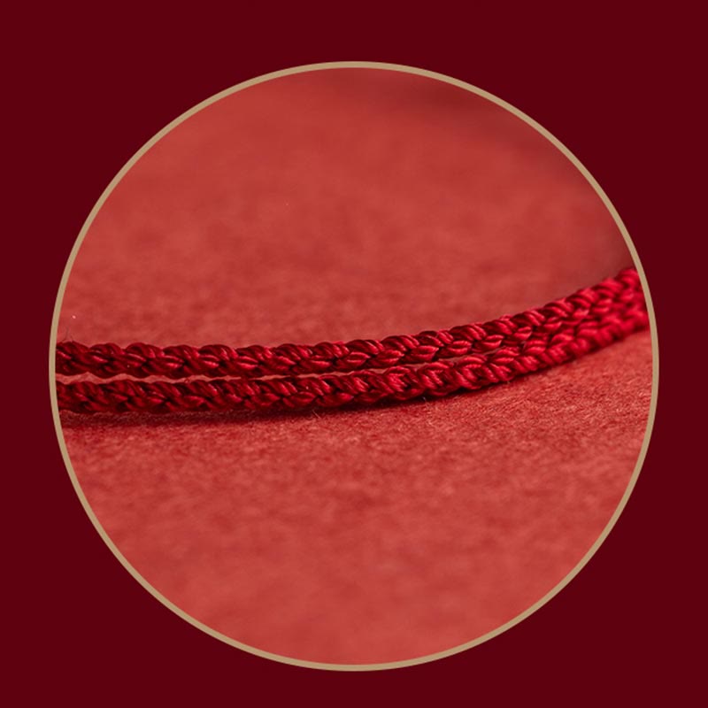 Carmiora Armband aus 925er-Sterlingsilber, Glück, Glück, Frieden, Freude, Lotus, Frieden, Schnalle, rote Schnur