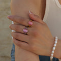 Ring mit rosa Stein