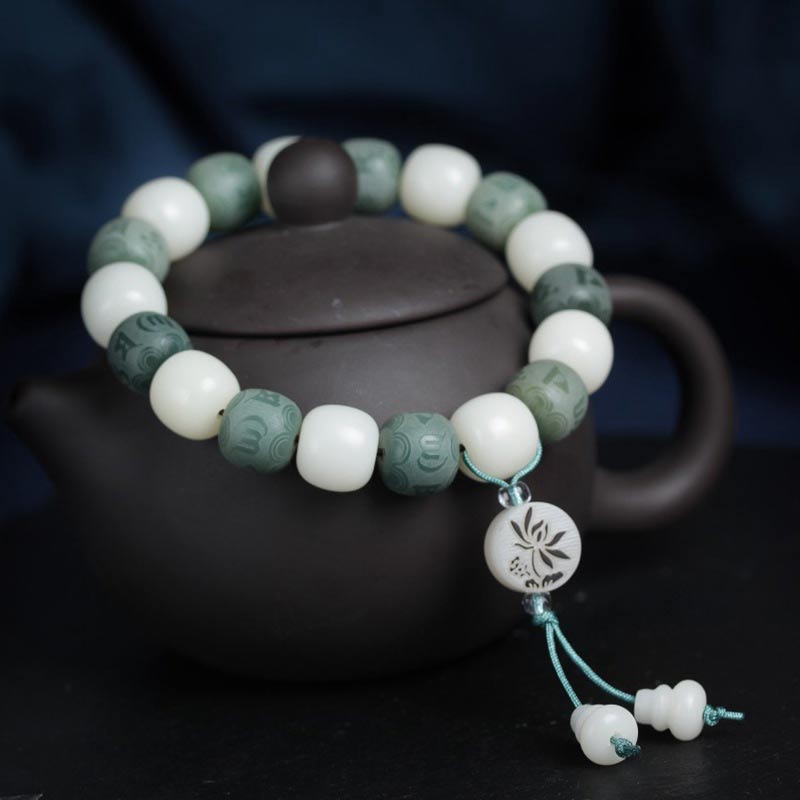 Carmiora White Bodhi Six True Words Schutzarmband
