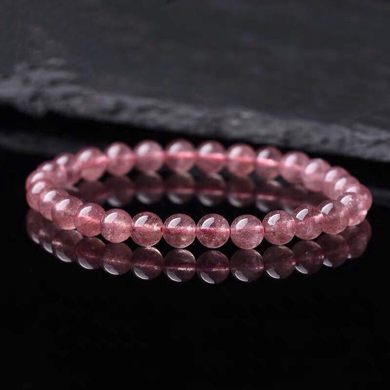 Carmiora natürliches Rosenquarz-Love-Caring-Armband