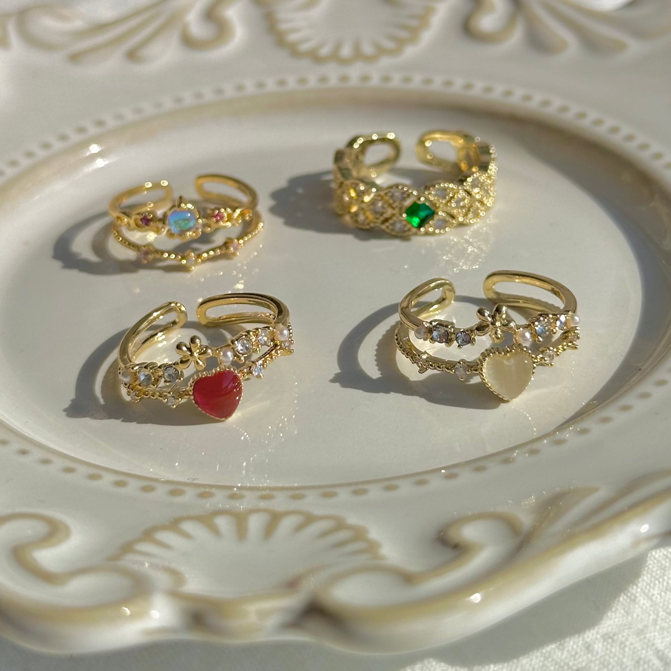 Blumenherzring - Sandy