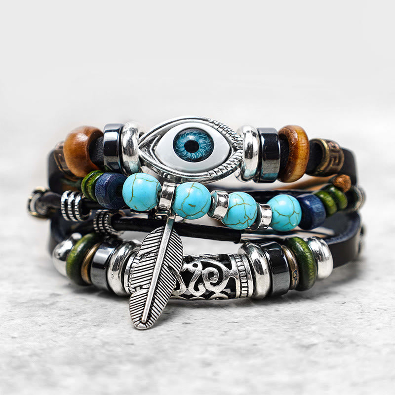Carmiora tibetisches türkisfarbenes Evil Eye Reinigungsarmband