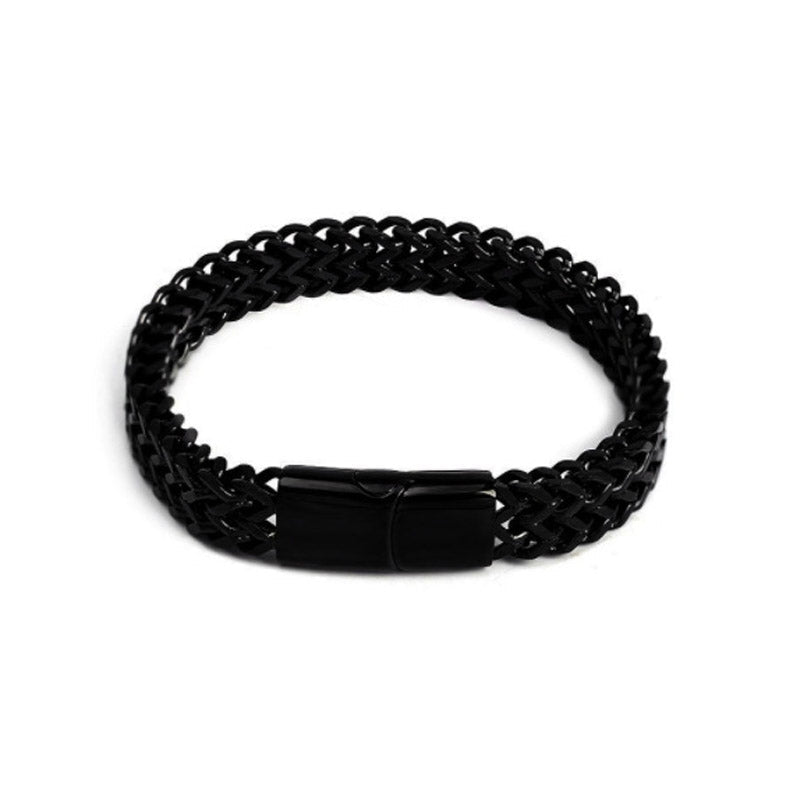 Carmiora Fischschuppen-Armband mit magnetischer Schnalle, Titanstahl, Balance-Armband