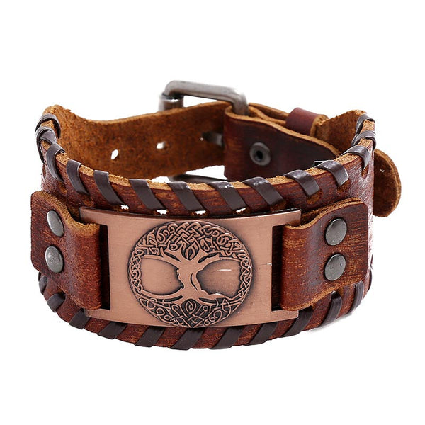 Carmiora Lucky Tree Of Life Balance Lederarmband