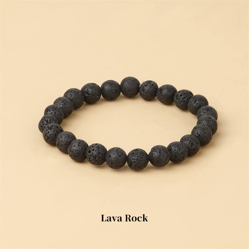 Carmiora Naturstein-Quarz-Heilperlen-Armband