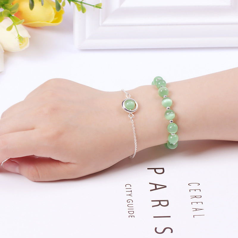 Carmiora Sun Stone Erdbeerquarz Kristall Positives Armband
