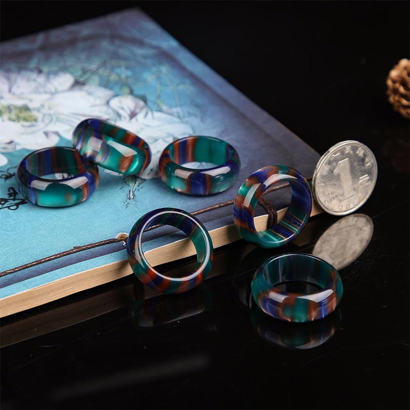 Carmiora Colorful Sea Willow Mala Positive Armband Ring