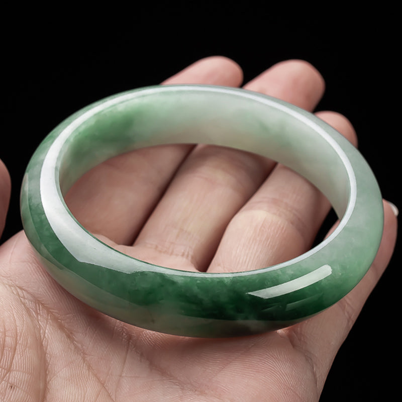 Carmiora Glückssegen-Armreif aus natürlicher Jade