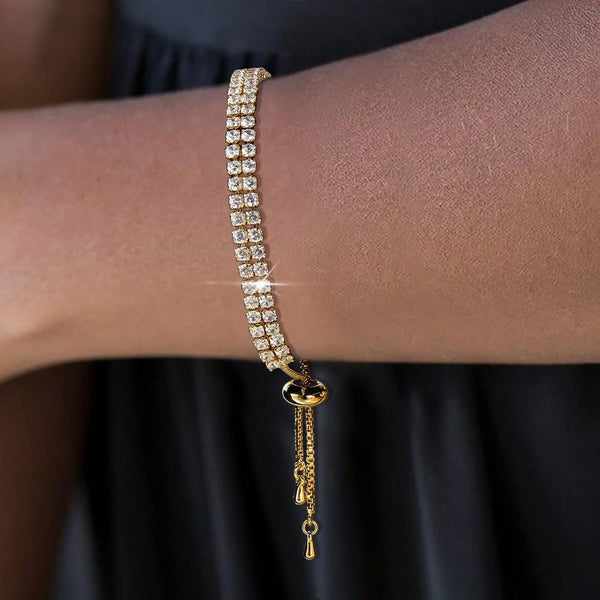 Doppelreihiges Zirkonia Armband
