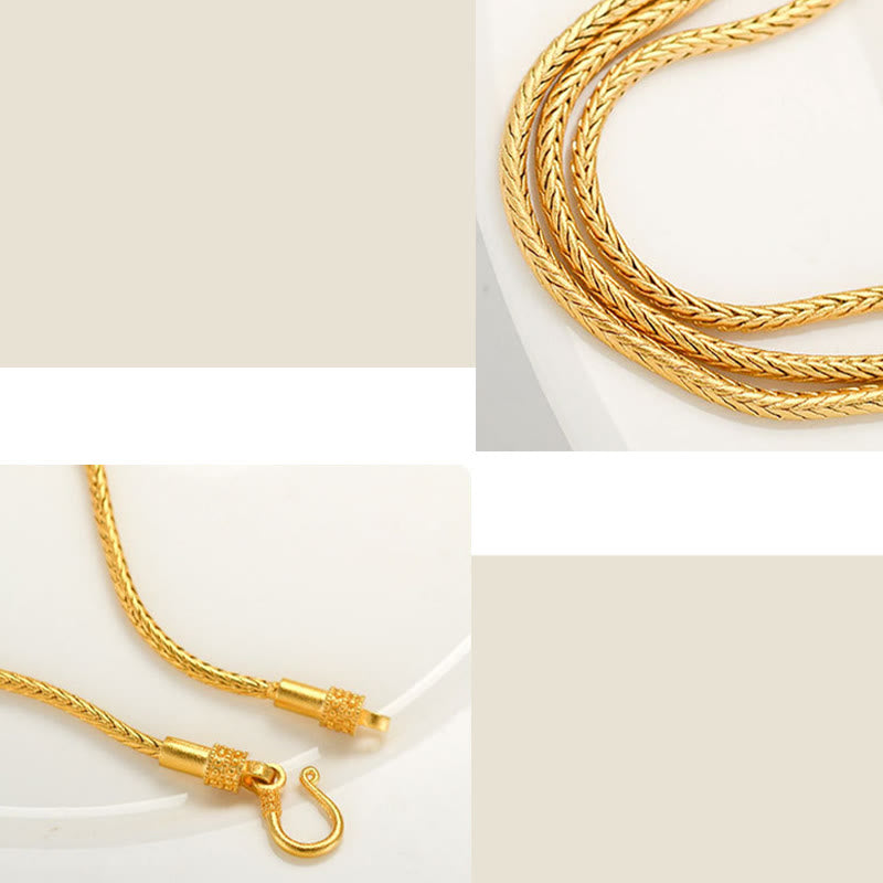 Carmiora Tibetisches 18K Gold Om Mani Padme Hum Lucky Koi Fish Fu Charakter Barren Kupfermünze Friedensarmband