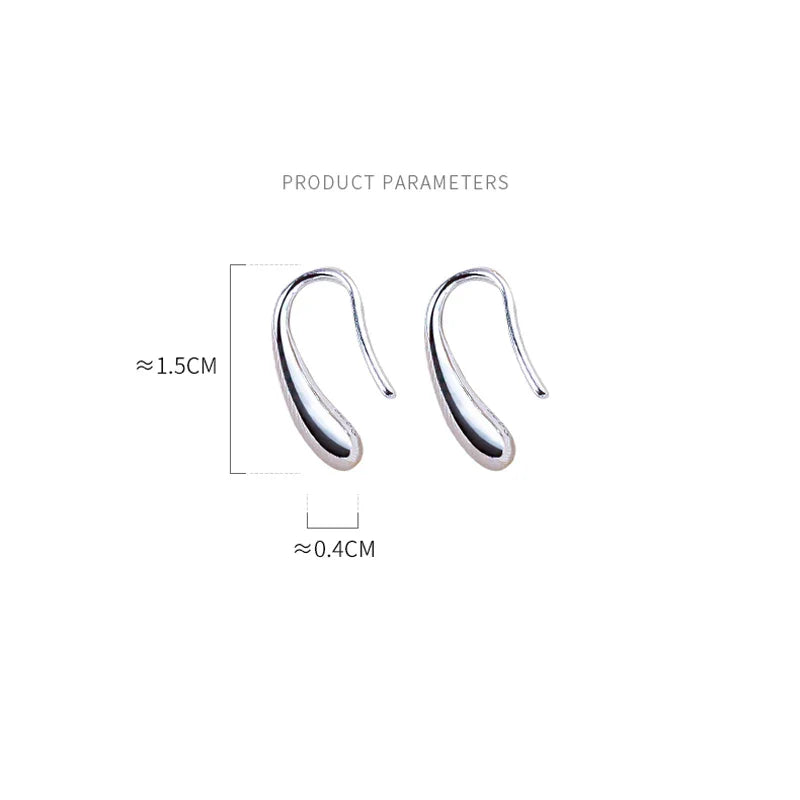 Edle Halbmond-Ohrringe in zarter Tropfen-Optik