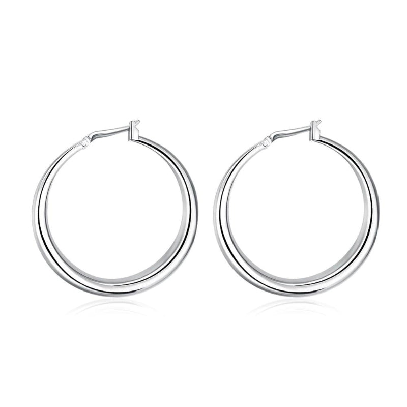 Trendy 925 Sterling Silber Creolen für Damen