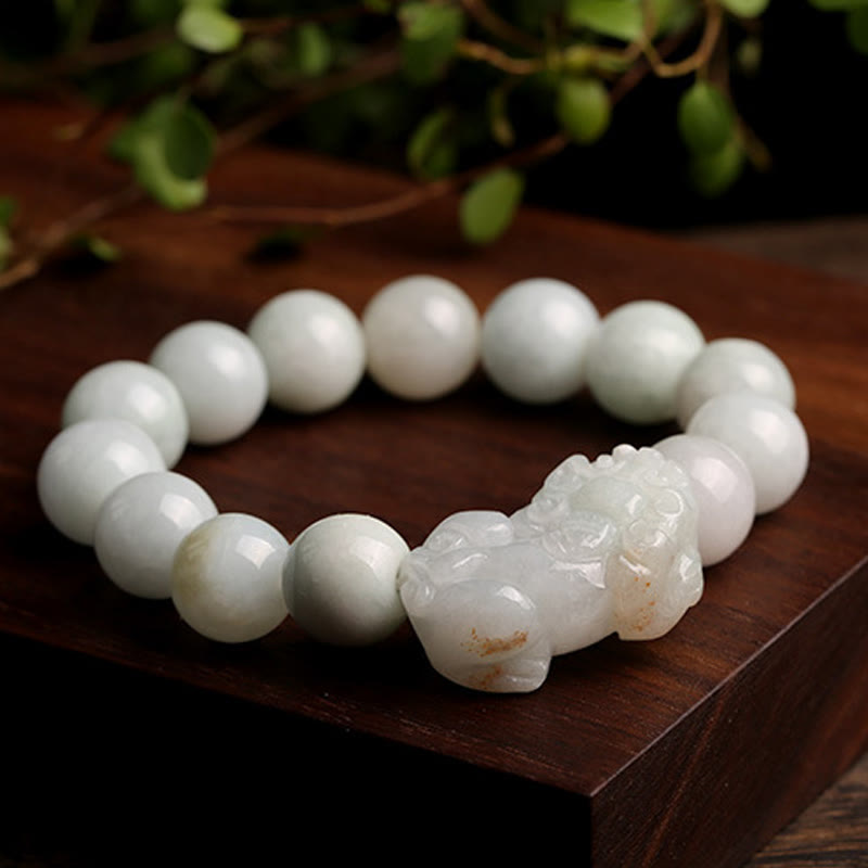 Carmiora Fengshui Reichtum Wohlstand Jade PiXiu Glücksarmband