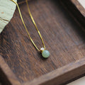 Carmiora Lucky Bead Jade Wohlstand Kette Halskette Anhänger