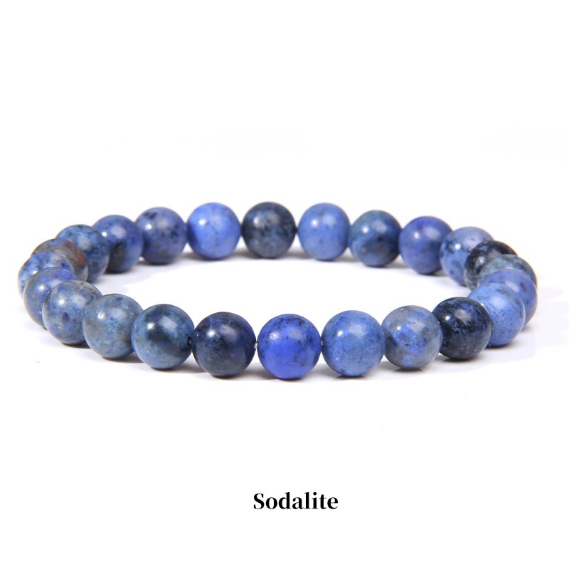 Carmiora Naturstein-Quarz-Heilperlen-Armband