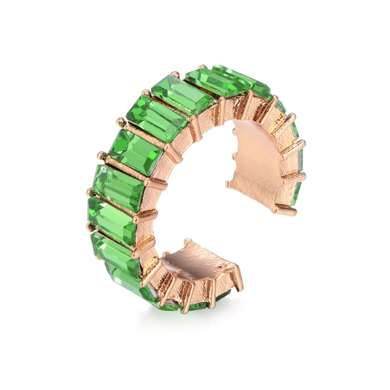 Stapelbare Ohrclips mit Zirkonia und Ohrknorpel-Manschetten