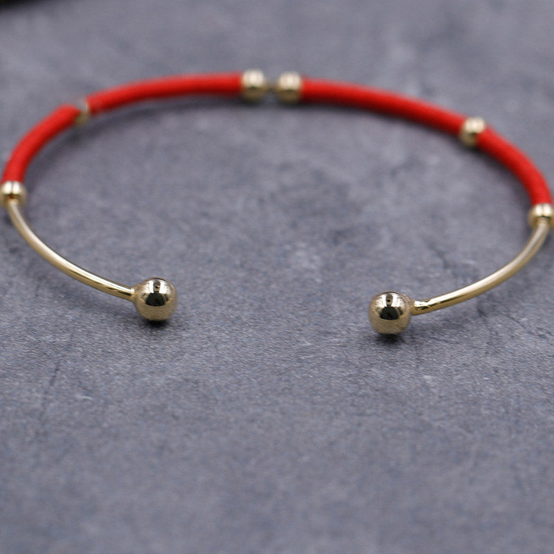 Carmiora Red String Blessing Protection Manschettenarmband