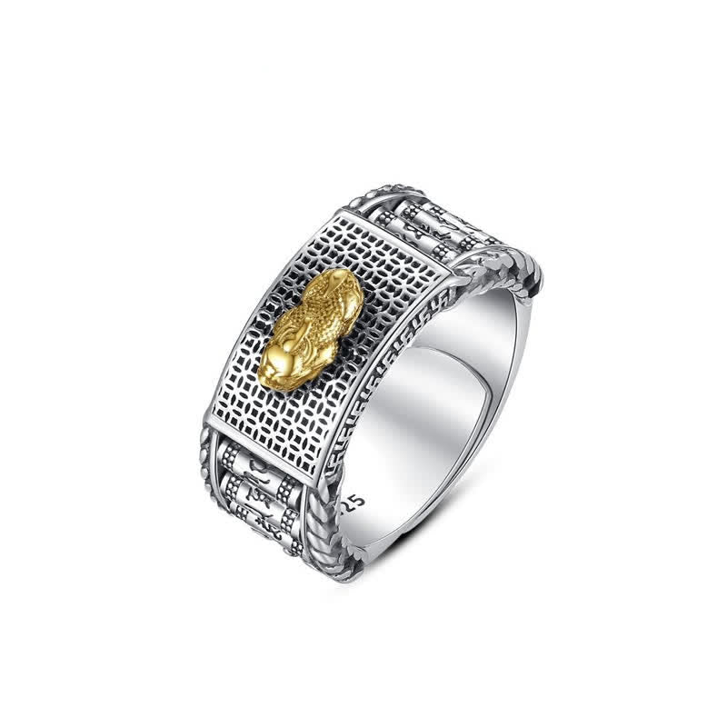 Carmiora Lucky FengShui PiXiu Reichtum Gebetsmühlen Paar Ring