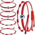 Carmiora 4-teiliges Evil Eye Seven Knot Red String Schutzarmband