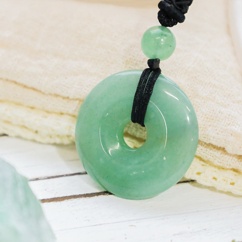 Carmiora Glücksmünzen-Anhänger, Heilkristall-Edelstein-Halskette