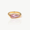 Goldring mit rosa Stein