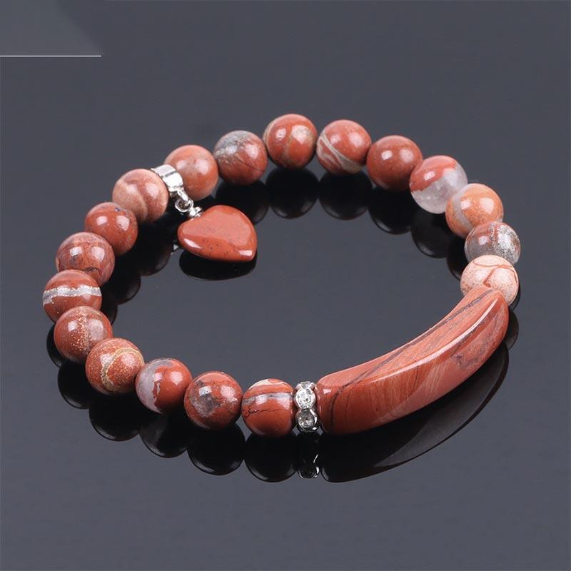 Carmiora natürliches Quarz-Liebes-Herz-Heilperlen-Armband