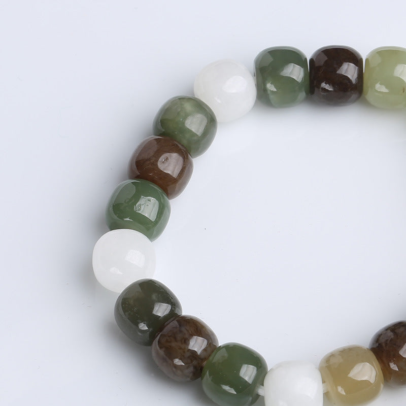Carmiora Farbverlaufs-Jade-Glückssegen-Armband