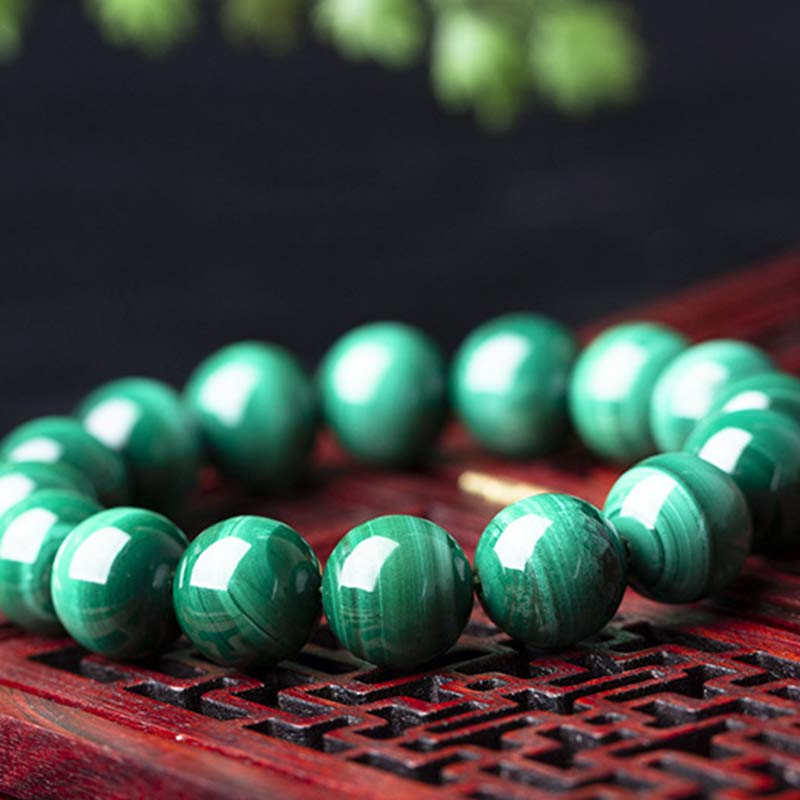 Carmiora natürliches Malachit-Schutz-Ruhe-Armband