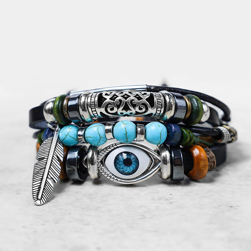 Carmiora tibetisches türkisfarbenes Evil Eye Reinigungsarmband