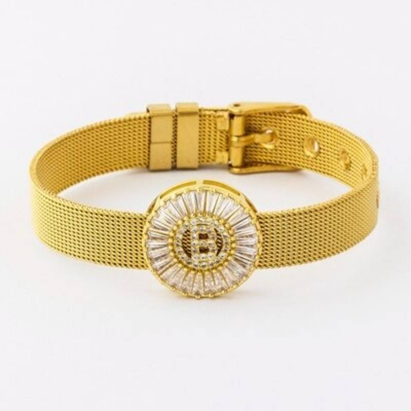Armband mit Strasssteinen vom Buchstaben A–Z
