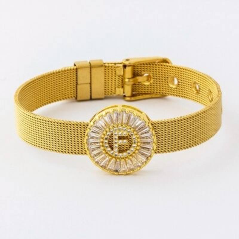 Armband mit Strasssteinen vom Buchstaben A–Z
