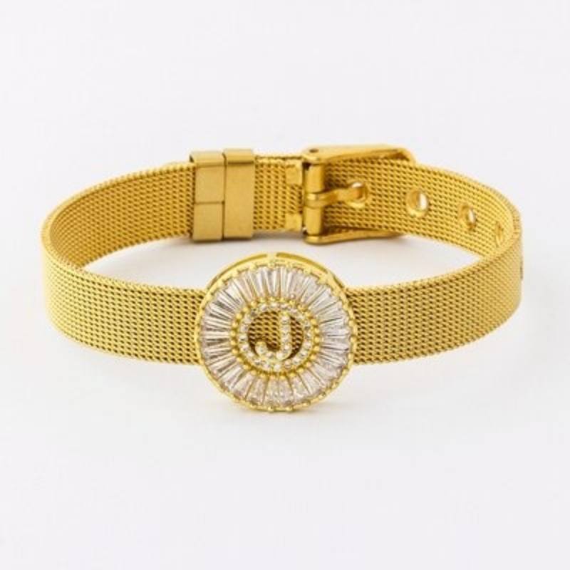 Armband mit Strasssteinen vom Buchstaben A–Z