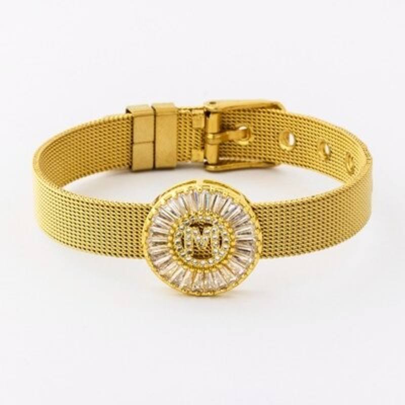 Armband mit Strasssteinen vom Buchstaben A–Z
