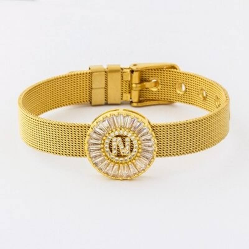Armband mit Strasssteinen vom Buchstaben A–Z