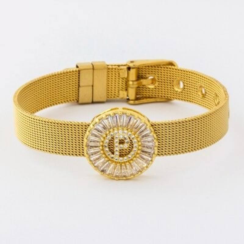 Armband mit Strasssteinen vom Buchstaben A–Z