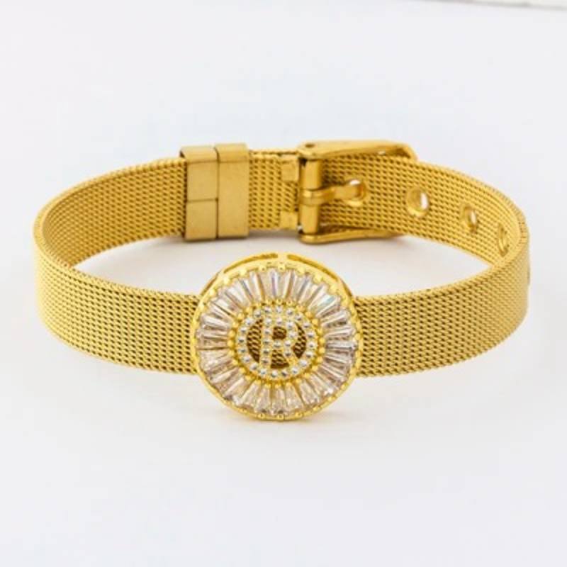 Armband mit Strasssteinen vom Buchstaben A–Z