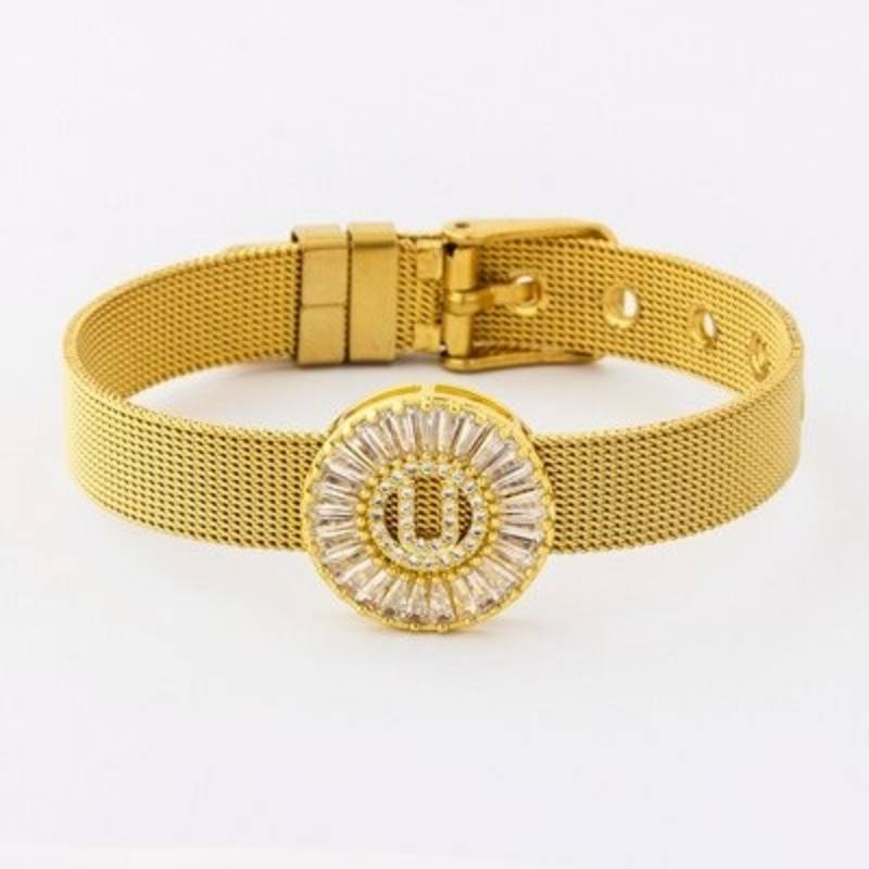 Armband mit Strasssteinen vom Buchstaben A–Z