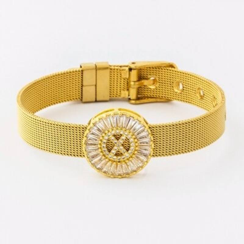 Armband mit Strasssteinen vom Buchstaben A–Z