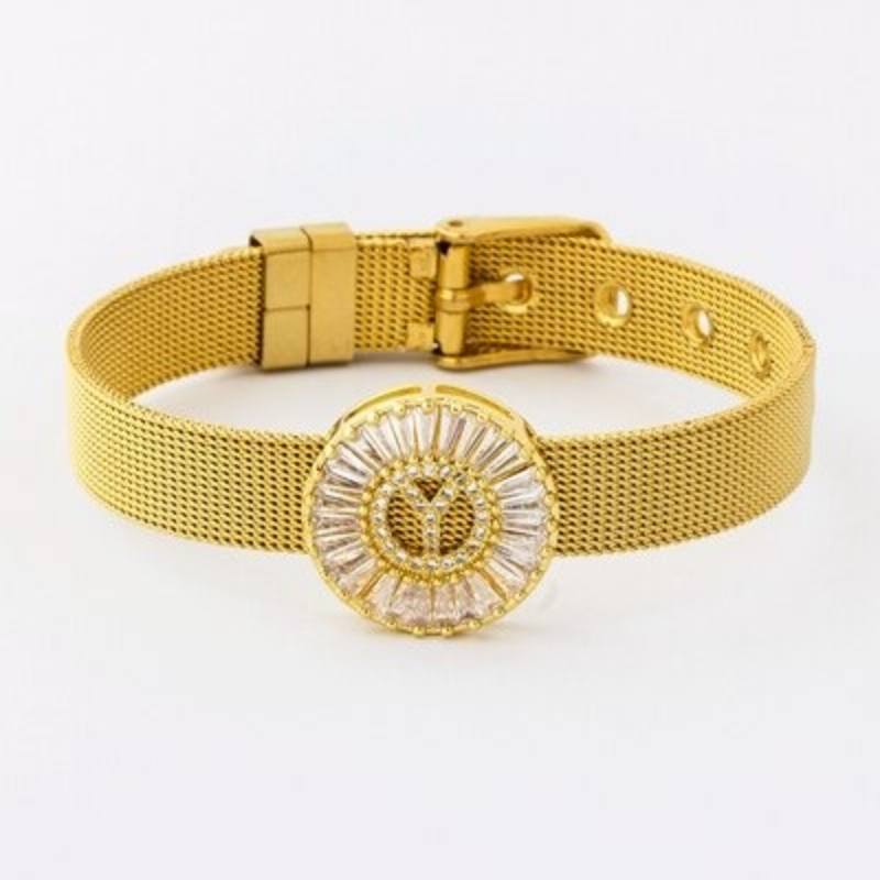 Armband mit Strasssteinen vom Buchstaben A–Z