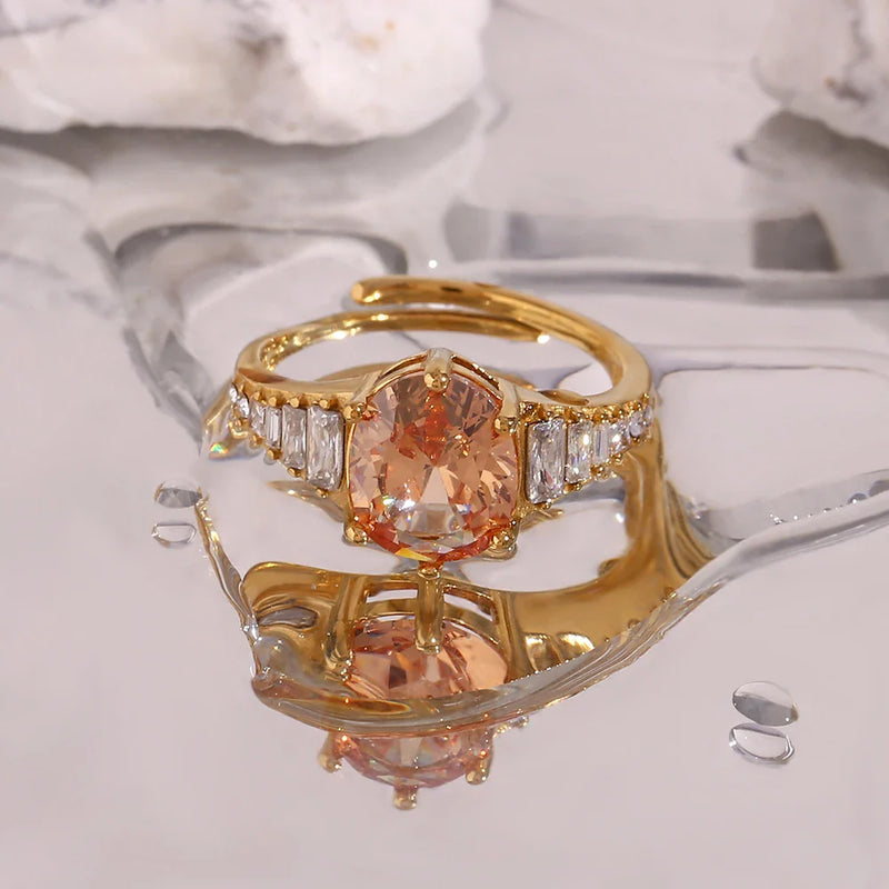 Oval geformter Zirkoniaring