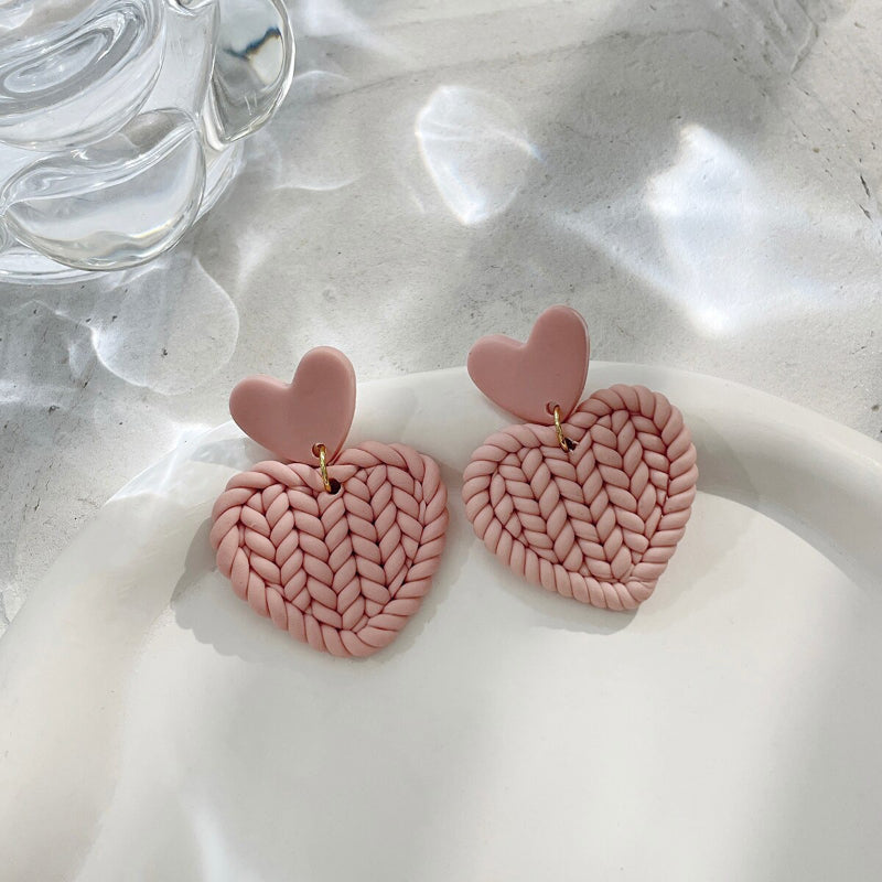 Pink Blush Handgemachte Polymer Clay Statement Ohrring Kollektion