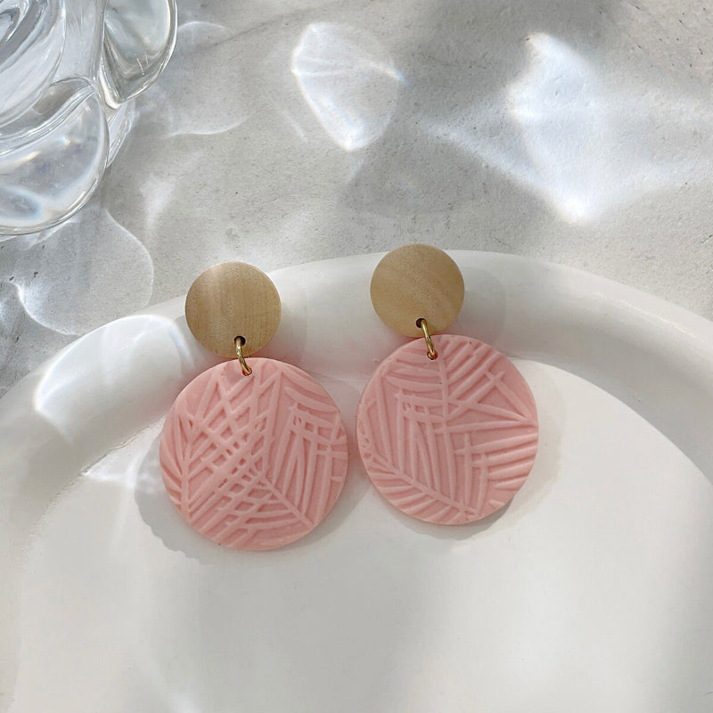 Pink Blush Handgemachte Polymer Clay Statement Ohrring Kollektion