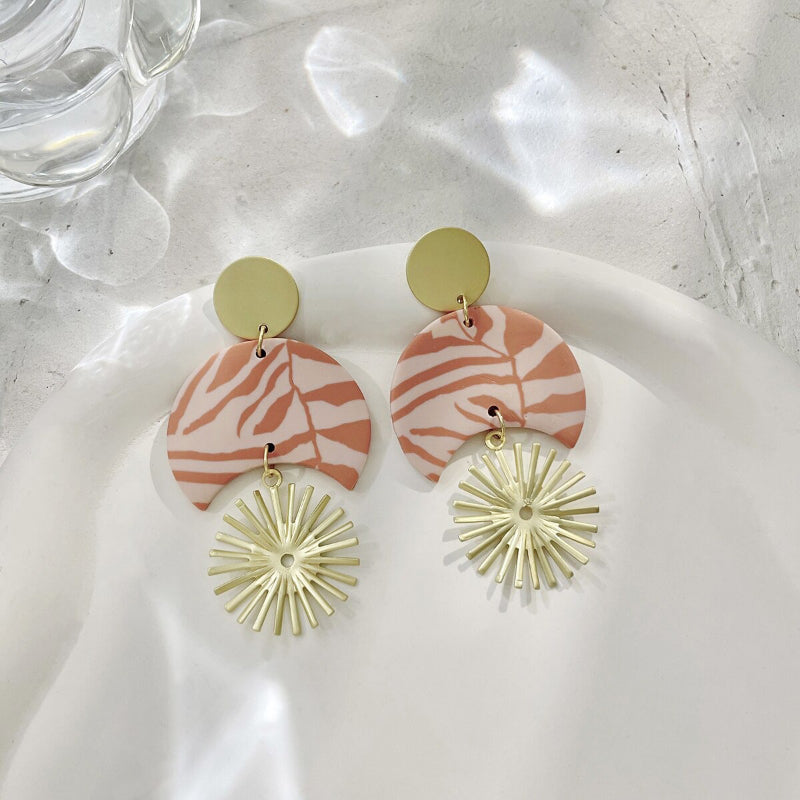 Pink Blush Handgemachte Polymer Clay Statement Ohrring Kollektion