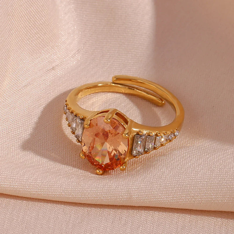 Oval geformter Zirkoniaring