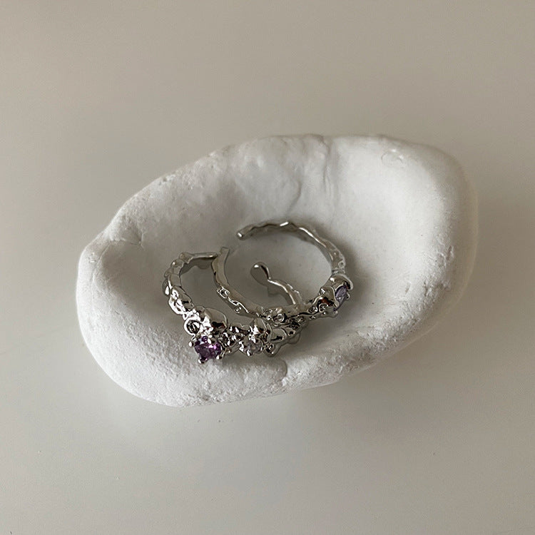Amethyst-Ring-Set - Brielle